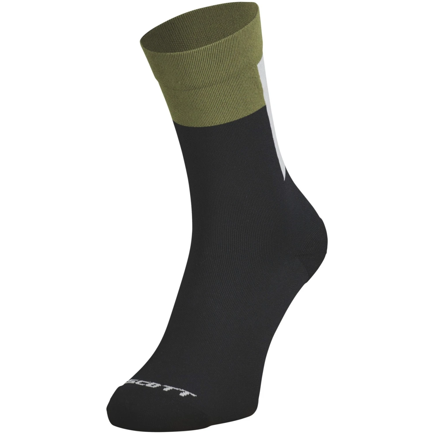 SCOTT Block Stripe Crew Socken - Black/fir Green 1 SCOTT Block Stripe Crew Socken - Black/fir Green