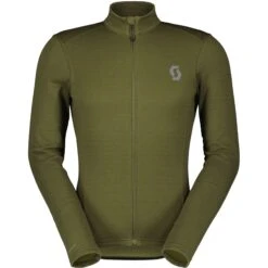 SCOTT Gravel Warm Merino Langarmtrikot - Fir Green