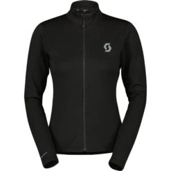 SCOTT Gravel Warm Merino Damen Langarmtrikot - Schwarz