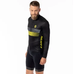 SCOTT RC Team 10 Langarmtrikot - Black/sulphur Yellow -Scott Verkaufsgeschäft scott race team 10 ls black yellow 2 1548661