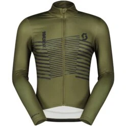 SCOTT RC Team Warm Graphics Langarm Trikot - Fir Green