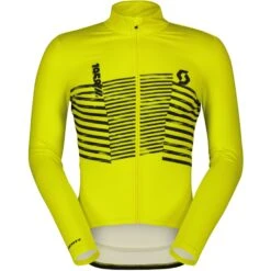 SCOTT RC Team Warm Graphics Langarm Trikot - Sulphur Yellow