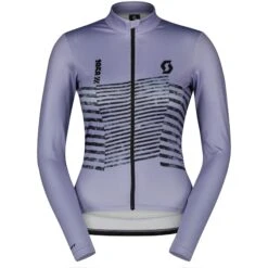 SCOTT RC Team Warm Graphics Damen Langarm Trikot - Heather Purple