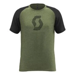 Scott Herren SCO Tee M's 10 Icon Raglan S/sl Olivgrün