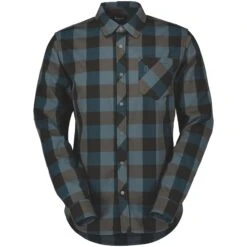 SCOTT Trail Flow Check Langarm Hemd - Aruba Green/black