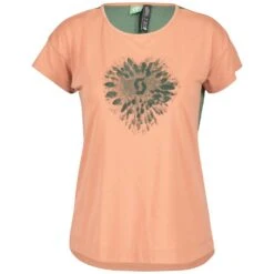 SCOTT Trail Flow DRI Damen Kurzarmtrikot - Crystal Pink/smoked Green