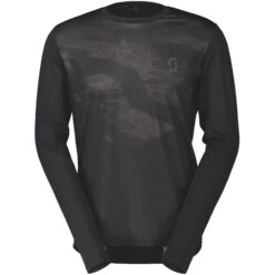 SCOTT Trail Flow Langarmtrikot - Black/dark Grey