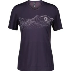 SCOTT Trail Flow Pro S/SL Damen Radtrikot - Dark Purple