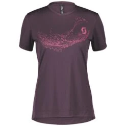 SCOTT Trail Flow Damen Kurzarmtrikot - Dark Purple/carmine Pink