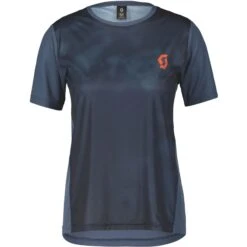 SCOTT Trail Flow Damen Kurzarmtrikot - Metal Blue/dark Blue