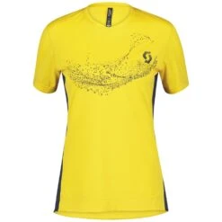 SCOTT Trail Flow Damen Kurzarmtrikot - Sun Yellow/midnight Blue