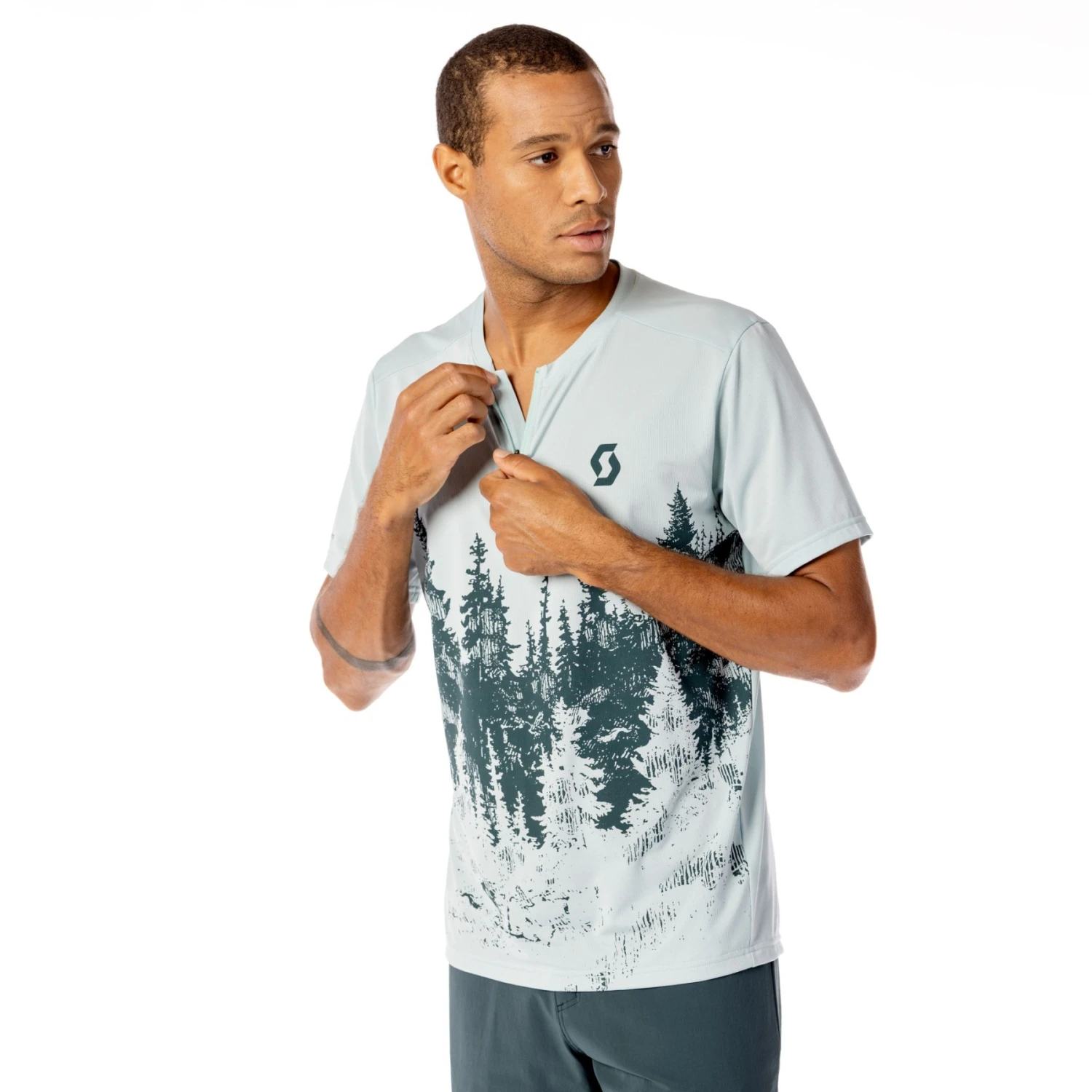 SCOTT Trail Flow Zip Kurzarmtrikot - Metal Blue/dark Blue 6 SCOTT Trail Flow Zip Kurzarmtrikot - Metal Blue/dark Blue – Bild 6