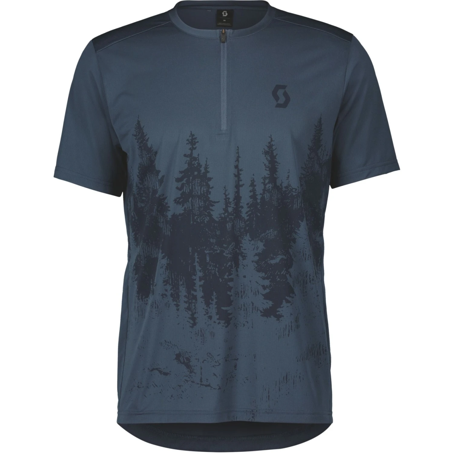 SCOTT Trail Flow Zip Kurzarmtrikot - Metal Blue/dark Blue 1 SCOTT Trail Flow Zip Kurzarmtrikot - Metal Blue/dark Blue