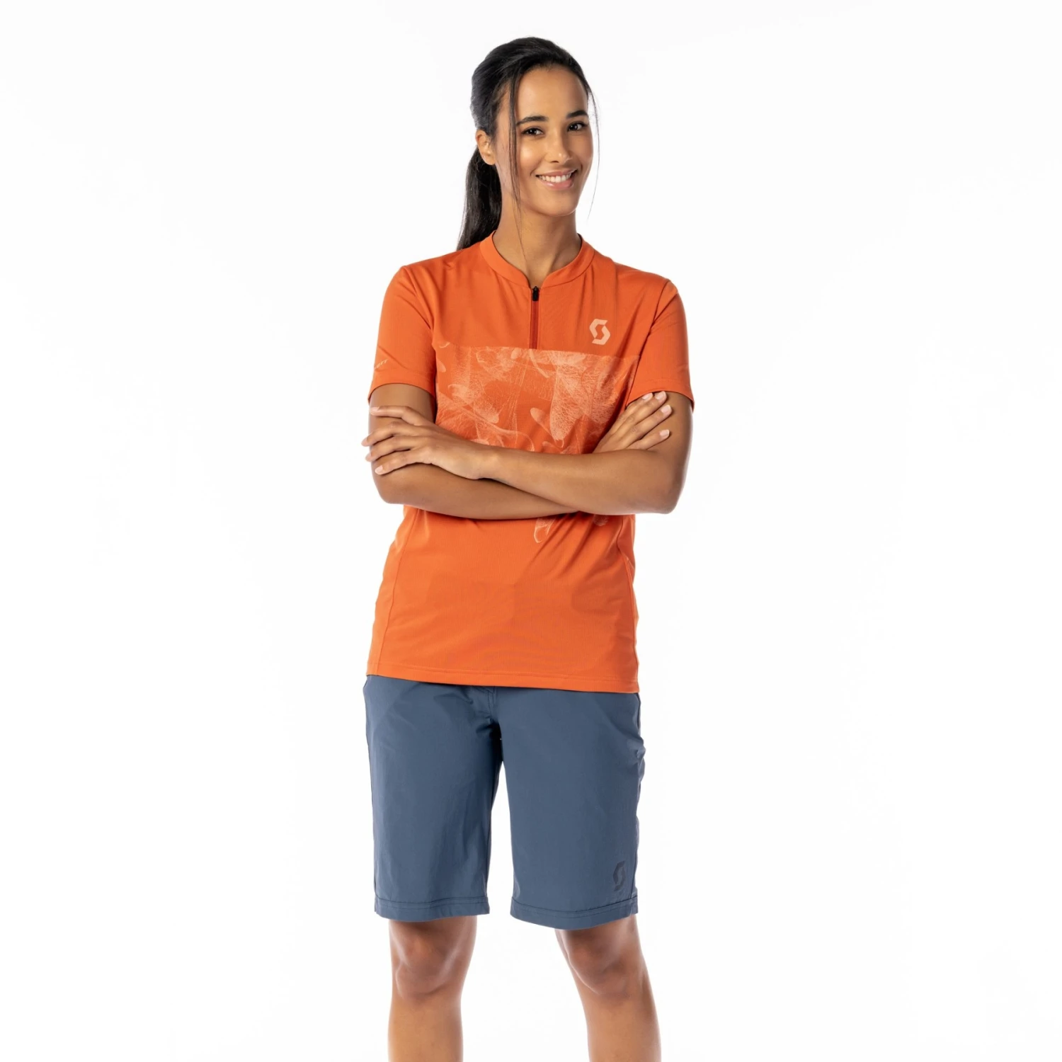 SCOTT Trail Flow Zip Damen Kurzarmtrikot - Metal Blue/dark Blue 6 SCOTT Trail Flow Zip Damen Kurzarmtrikot - Metal Blue/dark Blue – Bild 6