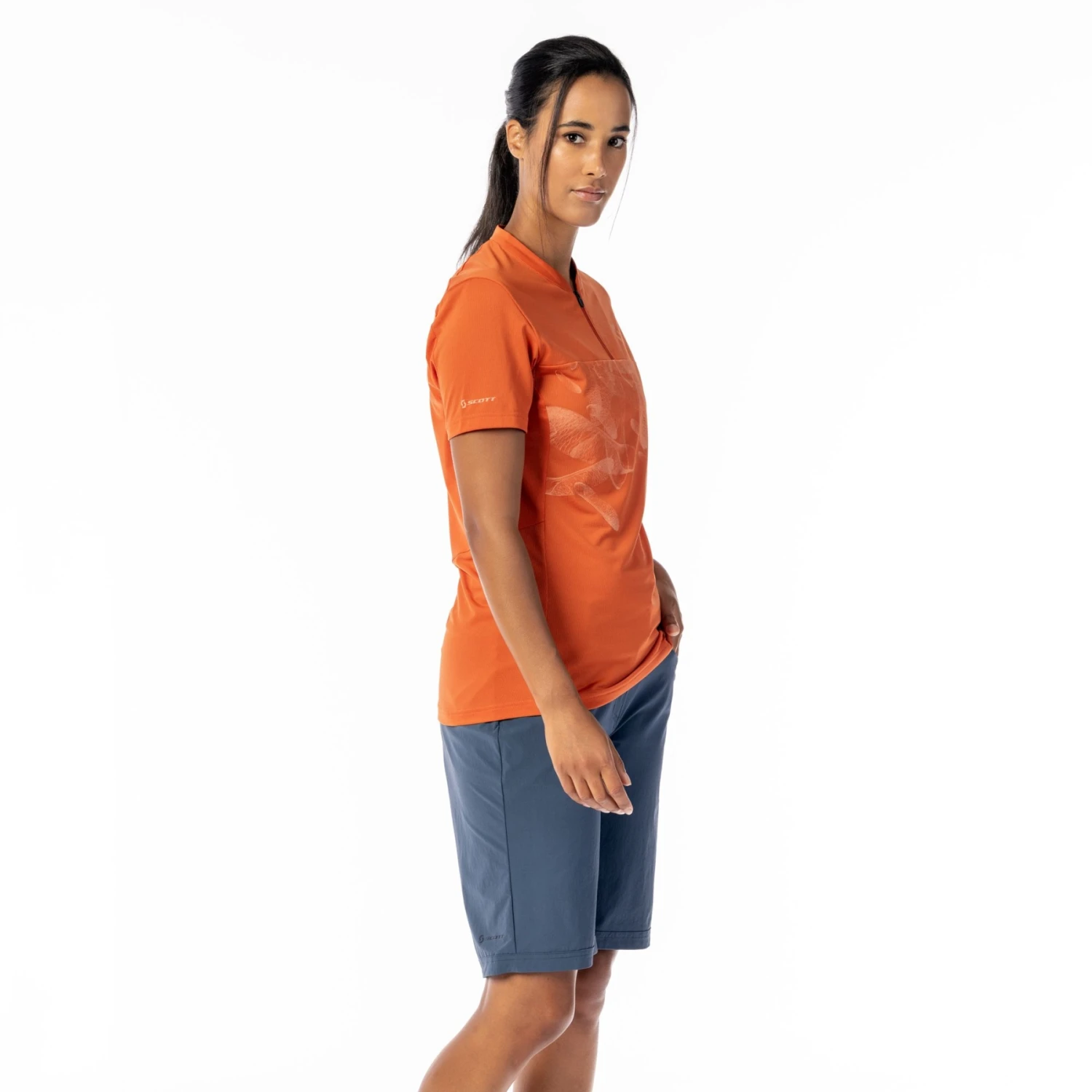 SCOTT Trail Flow Zip Damen Kurzarmtrikot - Moon Blue/dream Blue 6 SCOTT Trail Flow Zip Damen Kurzarmtrikot - Moon Blue/dream Blue – Bild 6