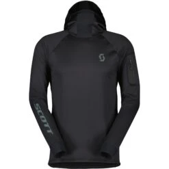 SCOTT Trail Storm Langarm Kapuzenpullover - Schwarz