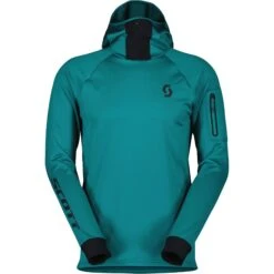 SCOTT Trail Storm Langarm Kapuzenpullover - Winter Green