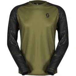 SCOTT Trail Storm Langarmtrikot - Fir Green/black