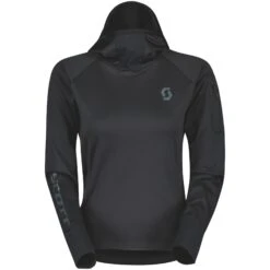 SCOTT Trail Storm Damen Langarm Kapuzenpullover - Schwarz