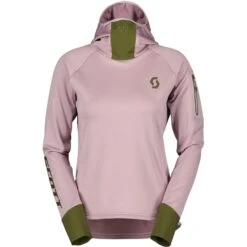 SCOTT Trail Storm Damen Langarm Kapuzenpullover - Cloud Pink