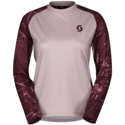 SCOTT Trail Storm Damen Langarmtrikot - Cloud Pink/wild Red