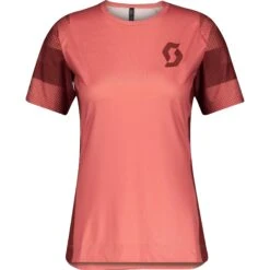 SCOTT Trail Vertic Damen Kurzarm-Radtrikot - Brick Red/rust Red